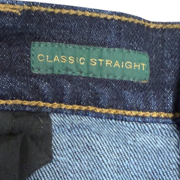 Women's‎ LRL LAUREN JEANS CO. Classic Straight Dark Jeans- Size 16 - Picture 10 of 11